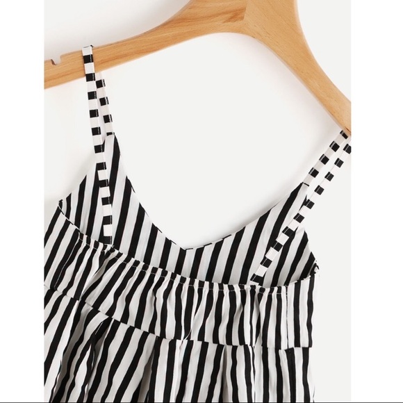 Private Boutique Label Black White Striped Cami Top Small Medium - Picture 3 of 17